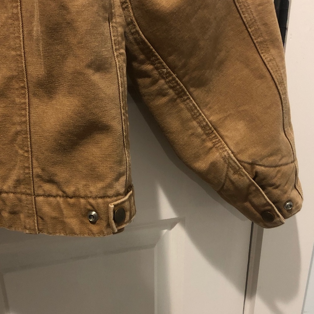 Carhartt WOMENS Field Jacket in Tan with Dark Brown Collar - Picture 6 of 13